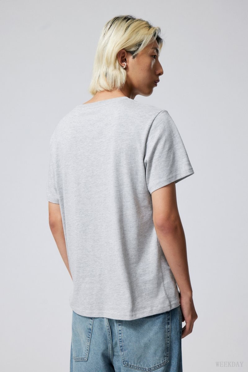 Weekday Standard Midweight T-shirt Grey | MGON8825