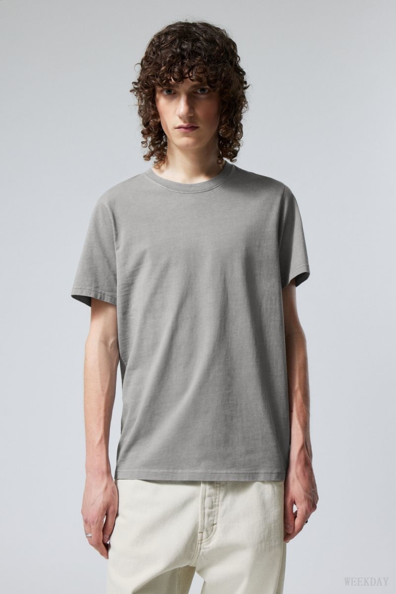 Weekday Standard Midweight T-shirt Grey | EIBC2531