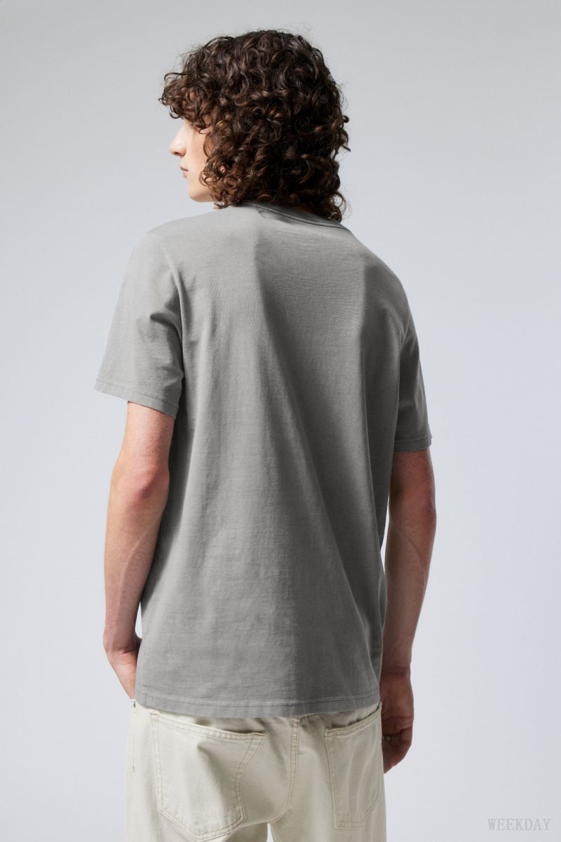 Weekday Standard Midweight T-shirt Grey | EIBC2531