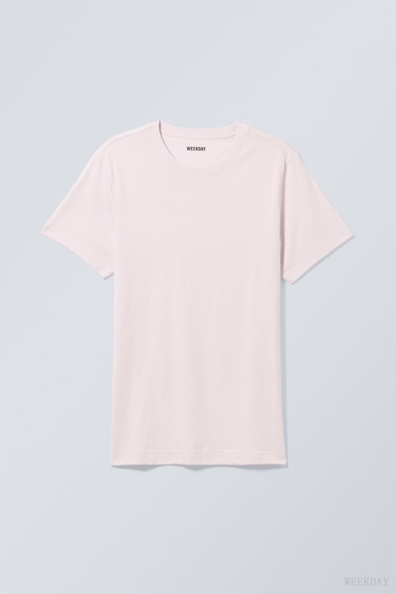 Weekday Standard Midweight T-shirt Light Purple | FRUN7960