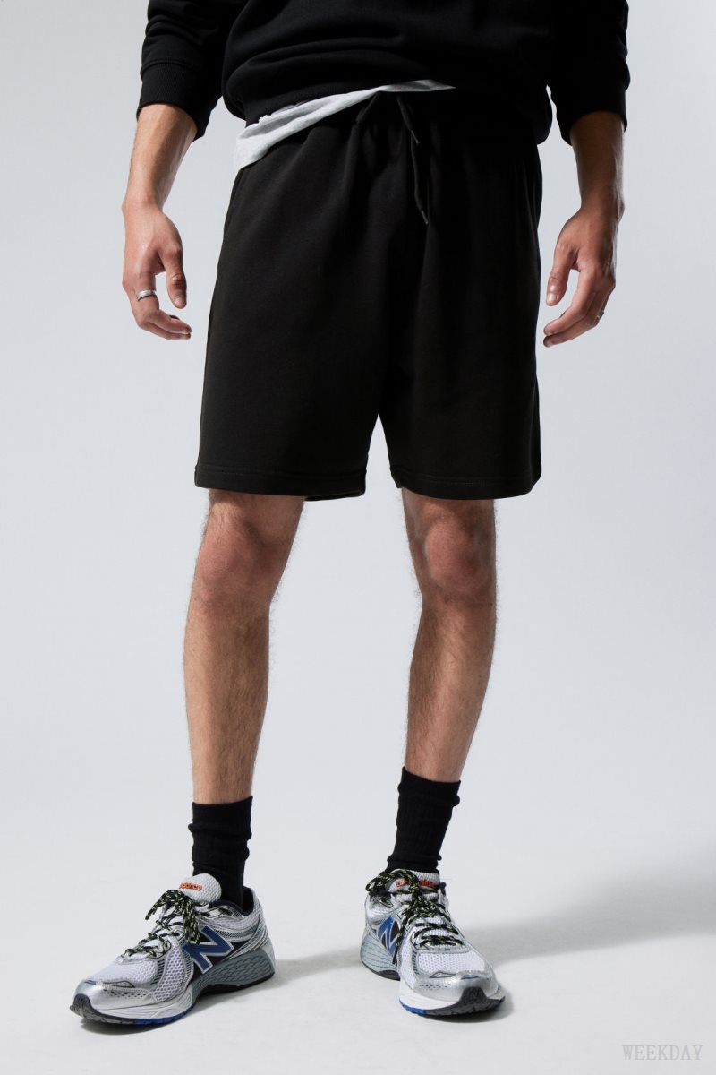 Weekday Standard Sweatshorts Black | YSSE7888