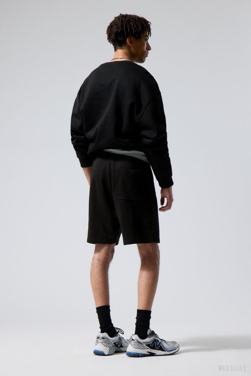 Weekday Standard Sweatshorts Black | YSSE7888