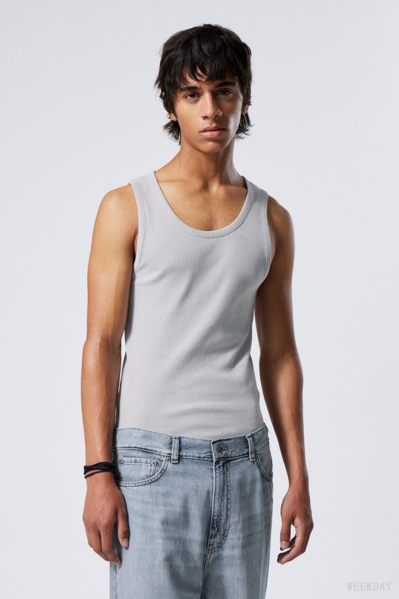 Weekday Standard Tank Top Light Grey | GSIW8789