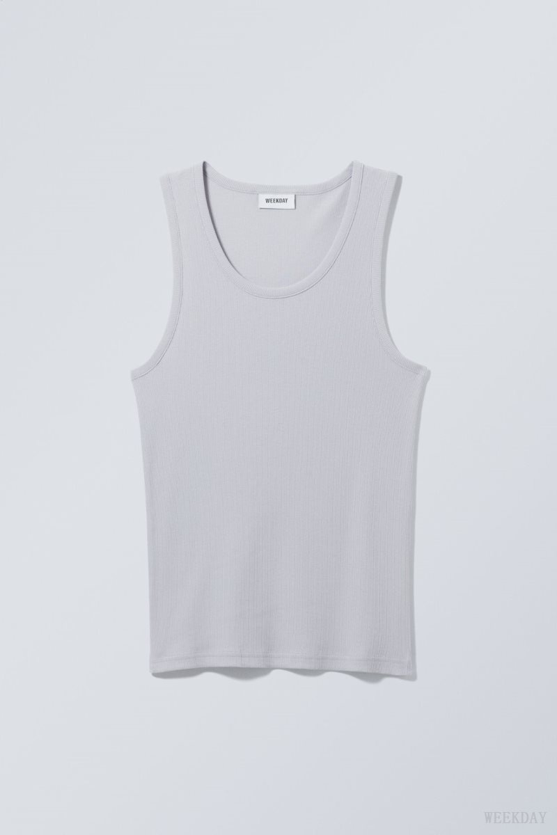 Weekday Standard Tank Top Light Grey | GSIW8789