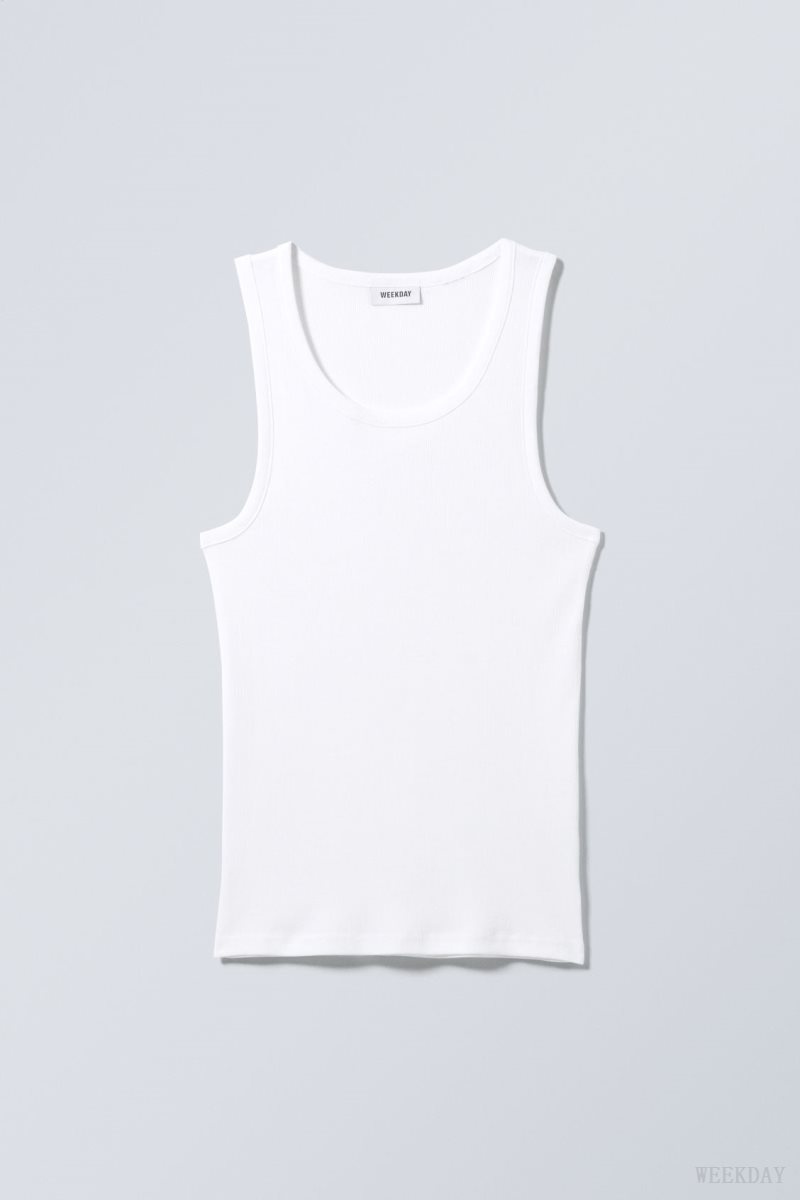 Weekday Standard Tank Top White | RBXA8630