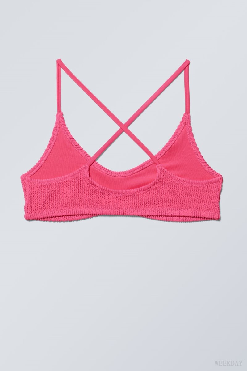 Weekday Structured Bikini Top Pink | PRAL5187