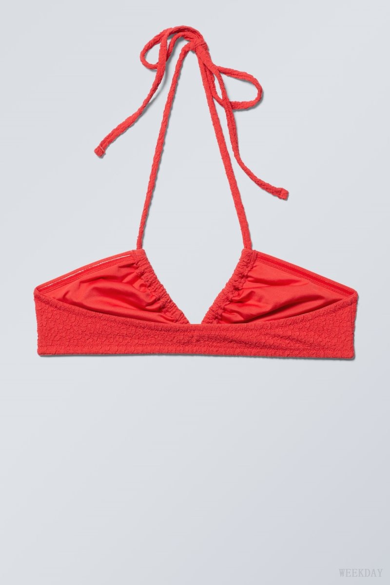 Weekday Structured Bikini Top Red | FPYK7043