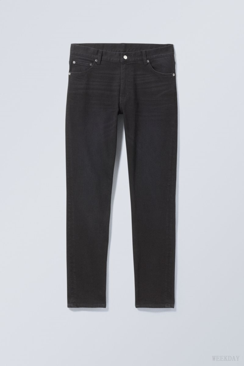 Weekday Sunday Slim Tapered Jeans Black | DYCD2463