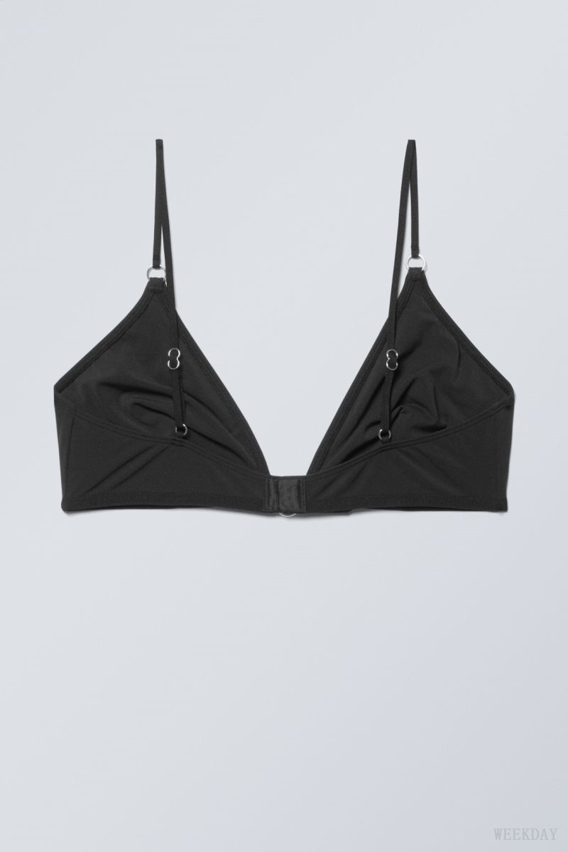 Weekday Tori Piercing Triangle Bra Bra Black | HLKC9341