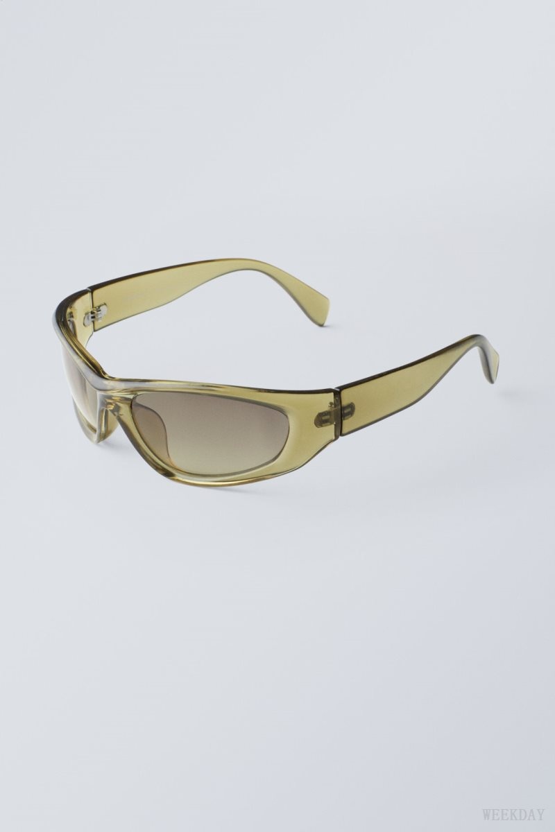 Weekday Trek Sunglasses Khaki | IJYF9962