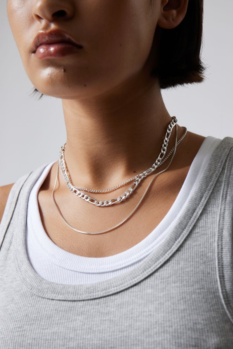 Weekday Unity Necklace Set Silver | NNSC3112