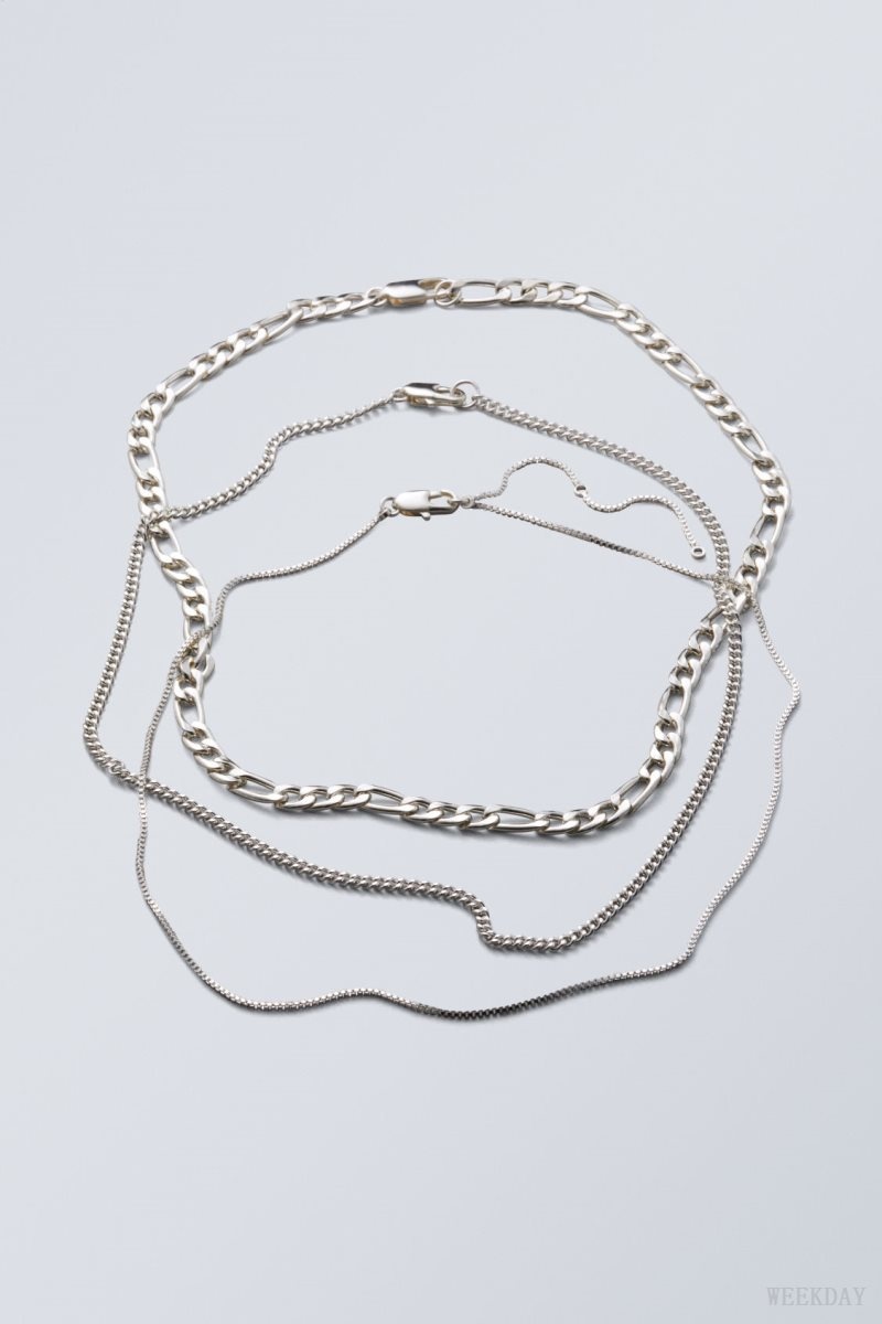 Weekday Unity Necklace Set Silver | NNSC3112