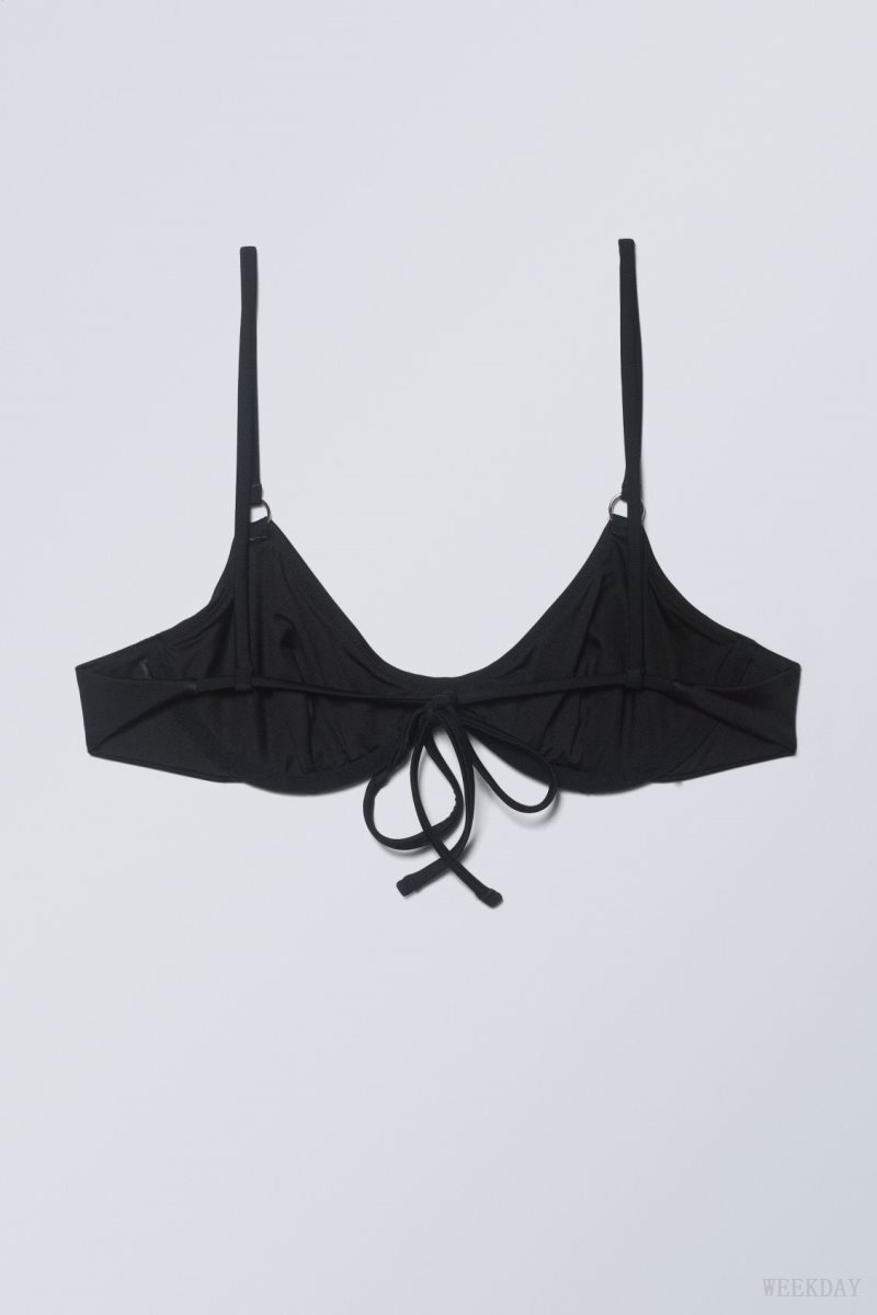 Weekday Wire Bikini Top Black | CVGX9942