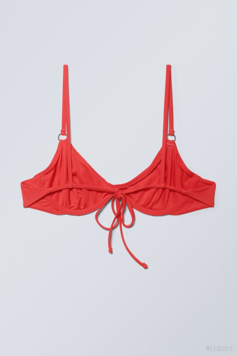 Weekday Wire Bikini Top Red | PCQD6040