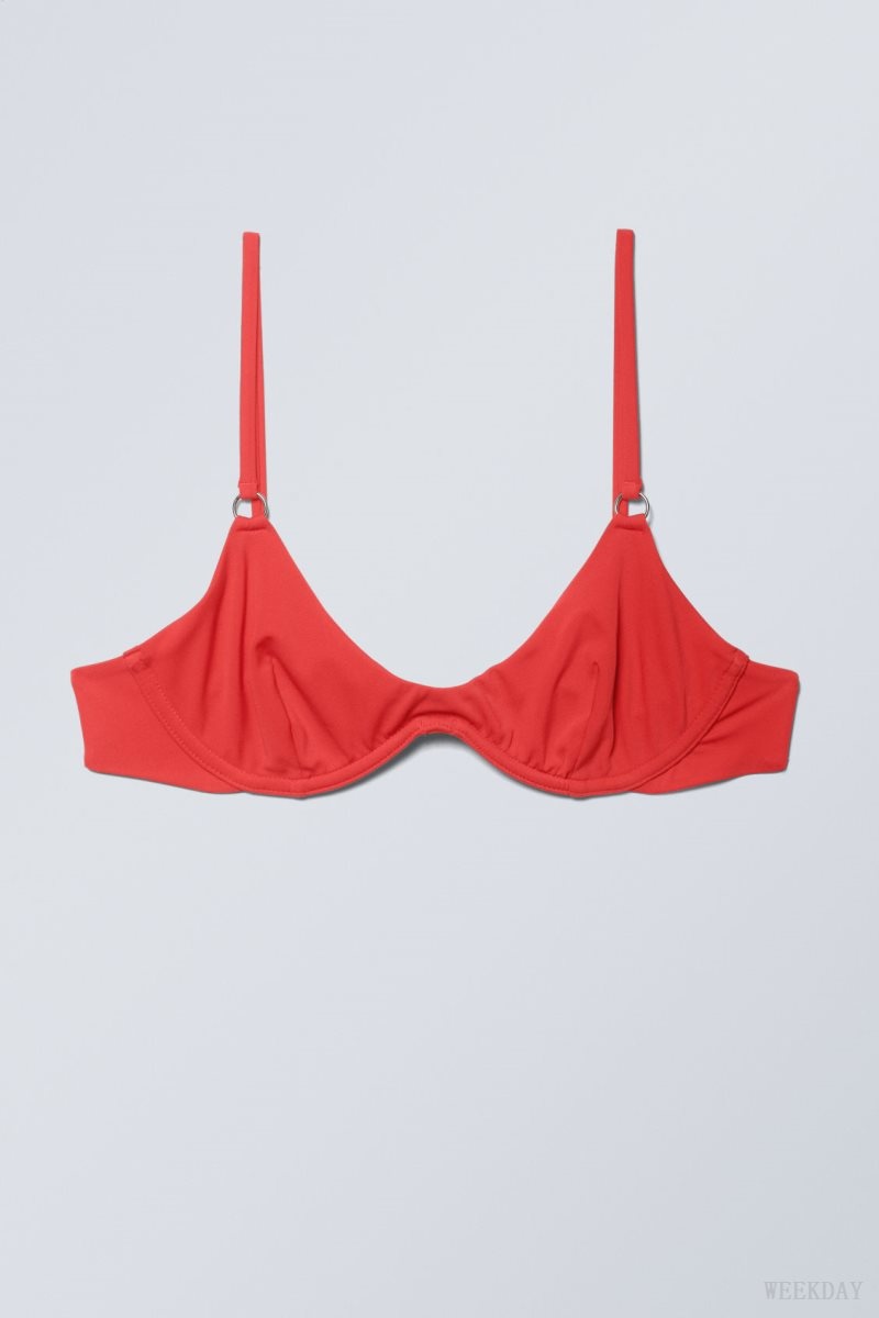 Weekday Wire Bikini Top Red | PCQD6040